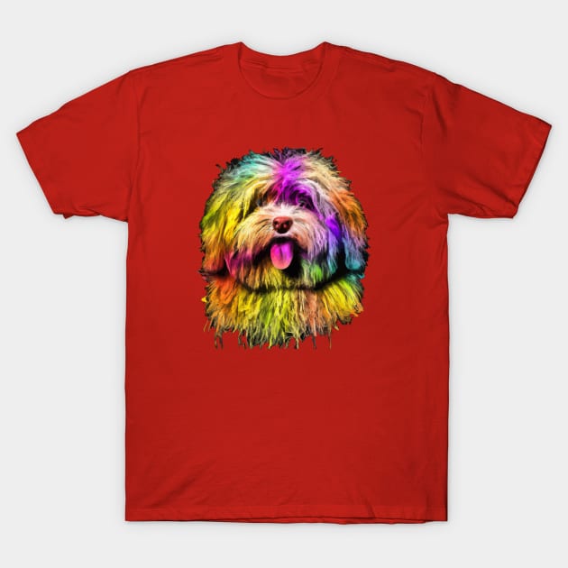 Fluffy Havanese Photo Art T-Shirt by Furrban